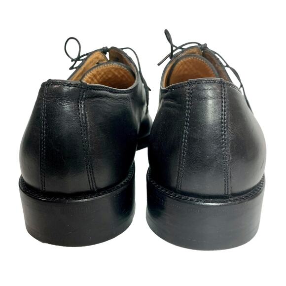 Dolce & Gabbana Black Leather Cap Toe Oxfords Men 9.5